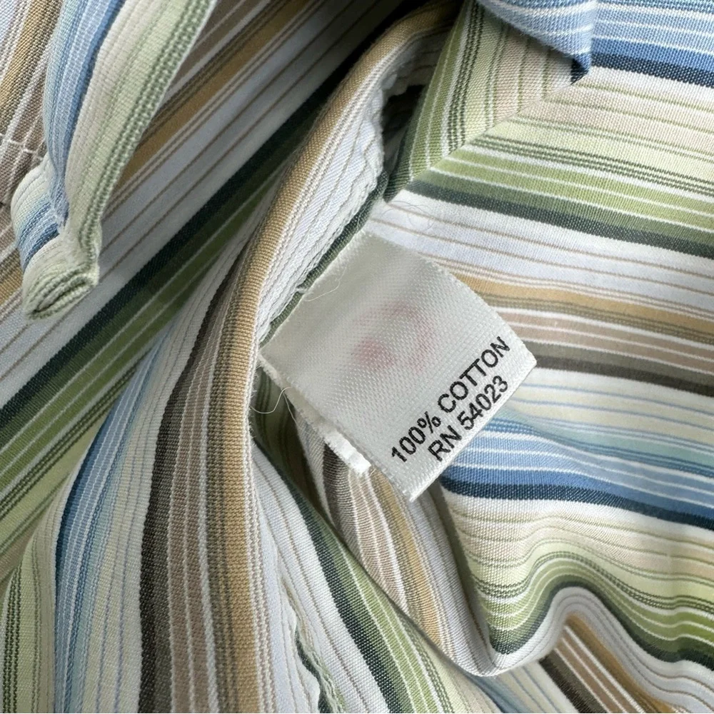 3/$15 Banana Republic Dress Shirt Mens XL Classic Fit Button Up Stripes 00s L/S